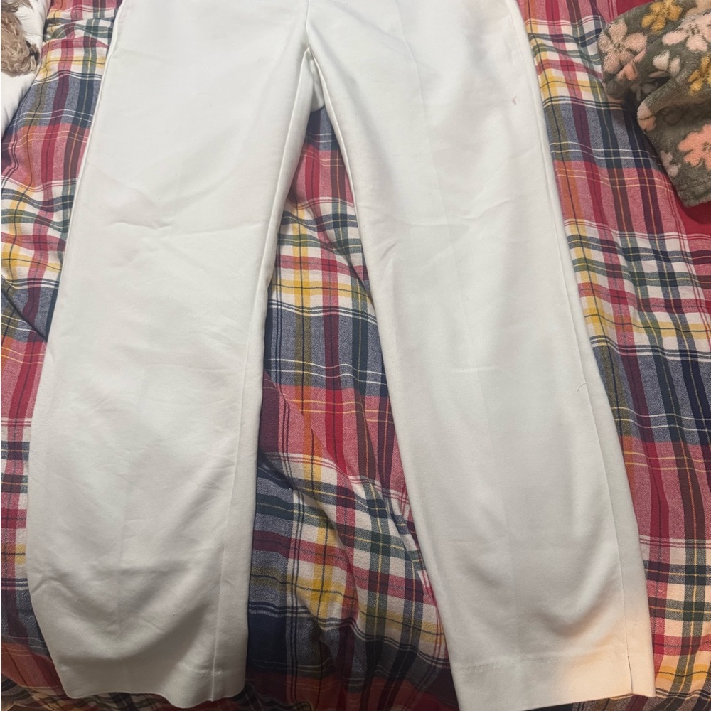 Zara Cream Trousers with Black Trim